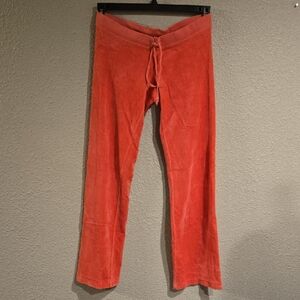 Juicy Couture Y2K Coral velour track pants